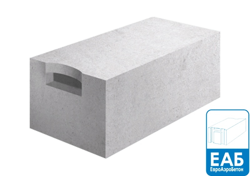 Газобетонный блок ЕАБ D600 625x200x250